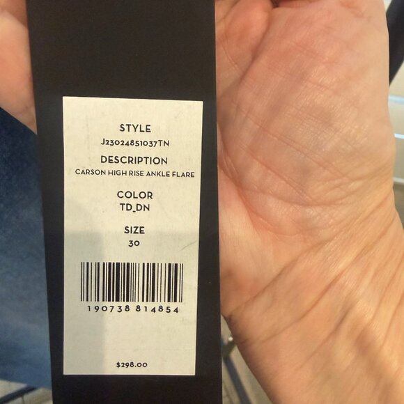 NWT Veronica Beard Carson Ankle Flare High Rise Jeans, Sz 30 - Picture 4 of 6